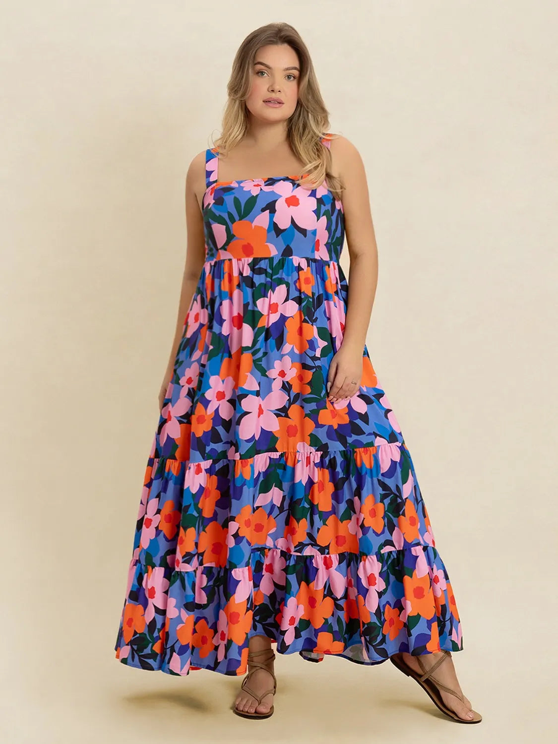 Plus Size Printed Square Neck Cami Dress – Trendsi | ClozArt