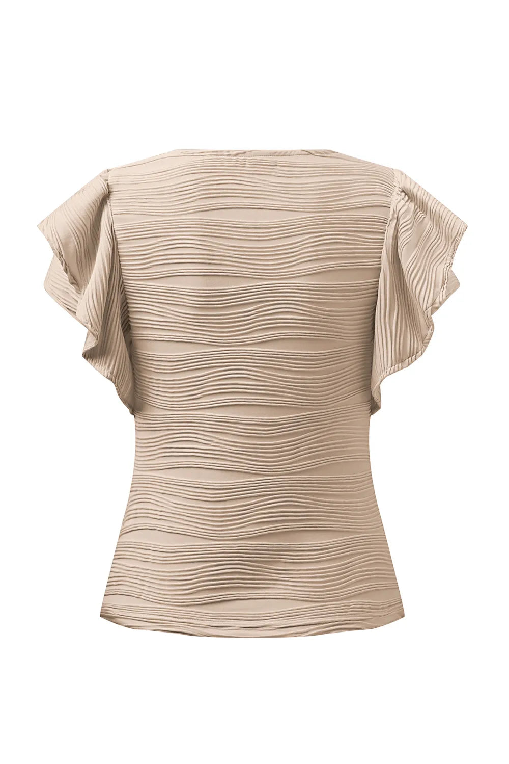 Textured Round Neck Cap Sleeve Top – Trendsi | ClozArt