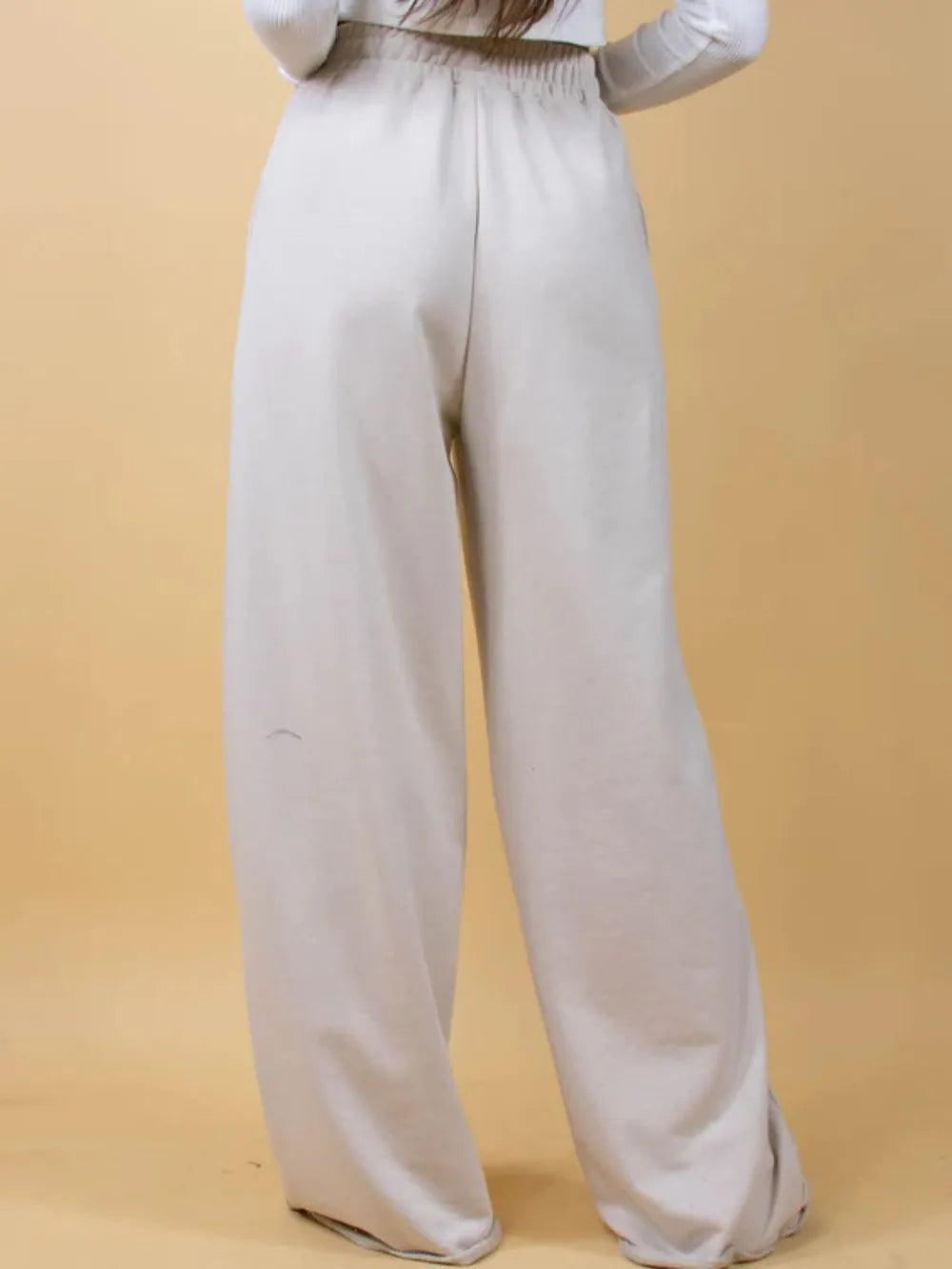 Elastic Waist Wide Leg Pants – Trendsi | ClozArt