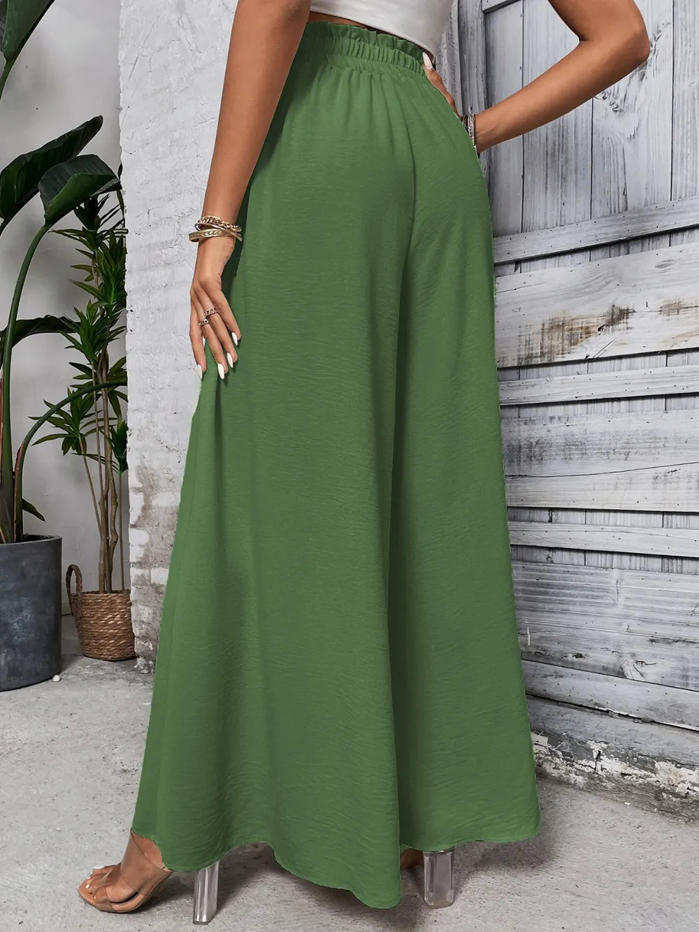 Honey Tied High Waist Wide Leg Pants – Trendsi | ClozArt