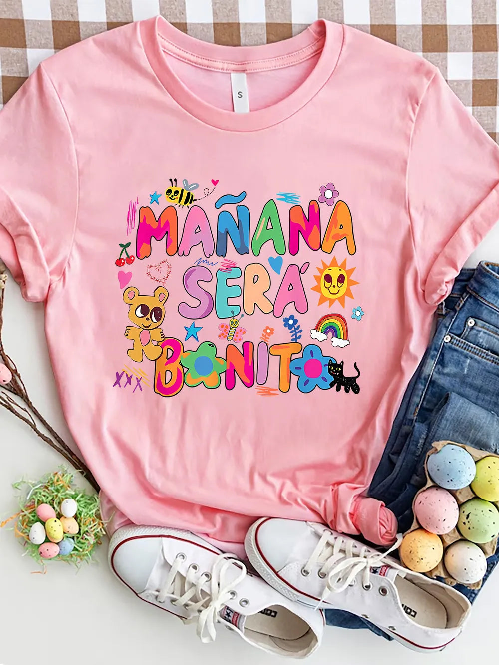 Letter Graphic Round Neck Short Sleeve T-Shirt – Trendsi | ClozArt