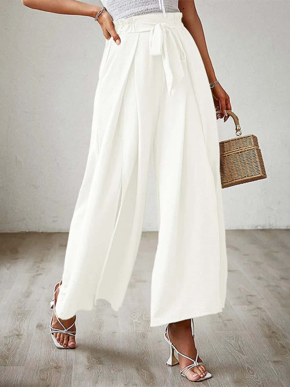 Tied Slit Wide Leg Pants – Trendsi | ClozArt