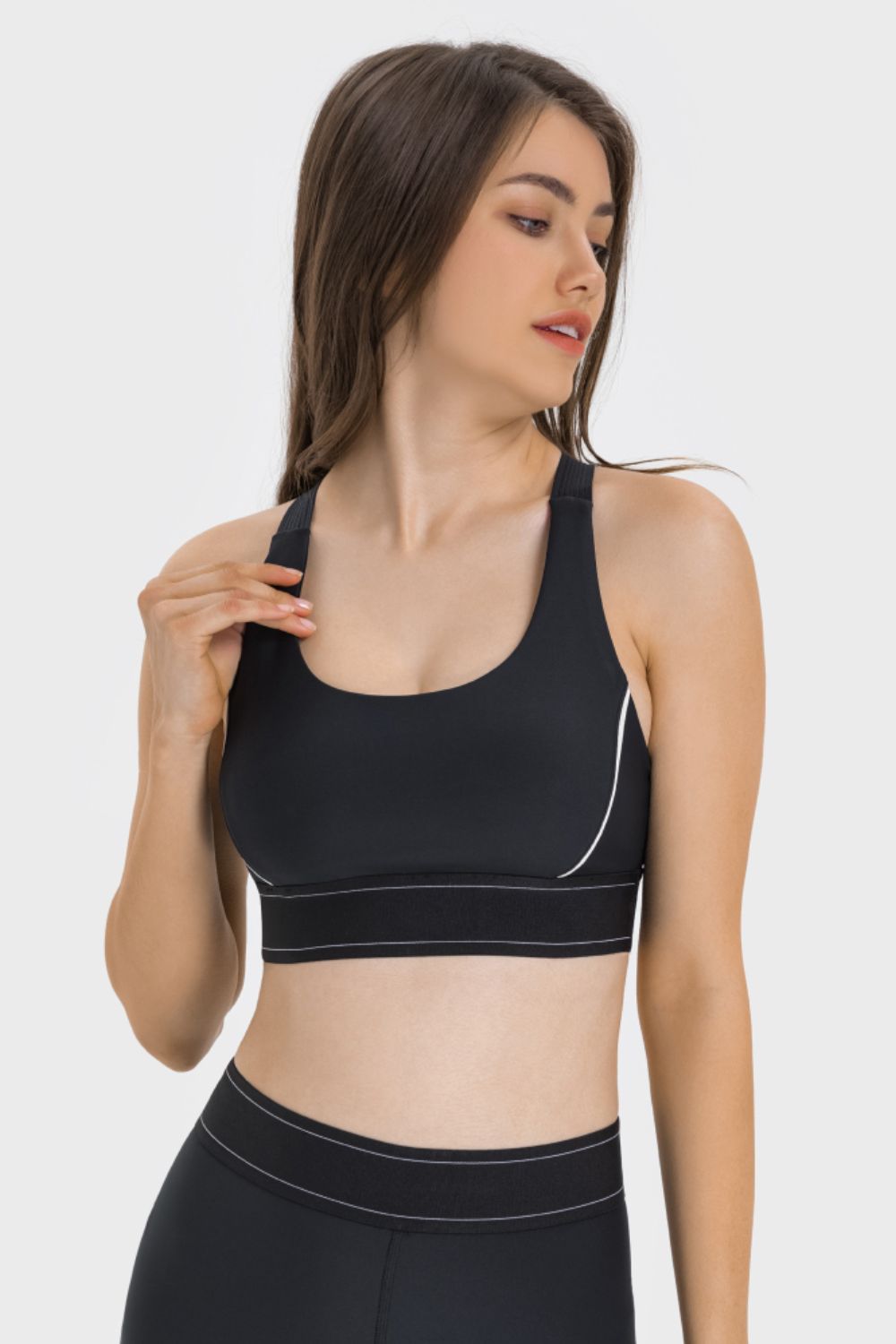 Millennia Contrast Sports Bra – Trendsi | ClozArt