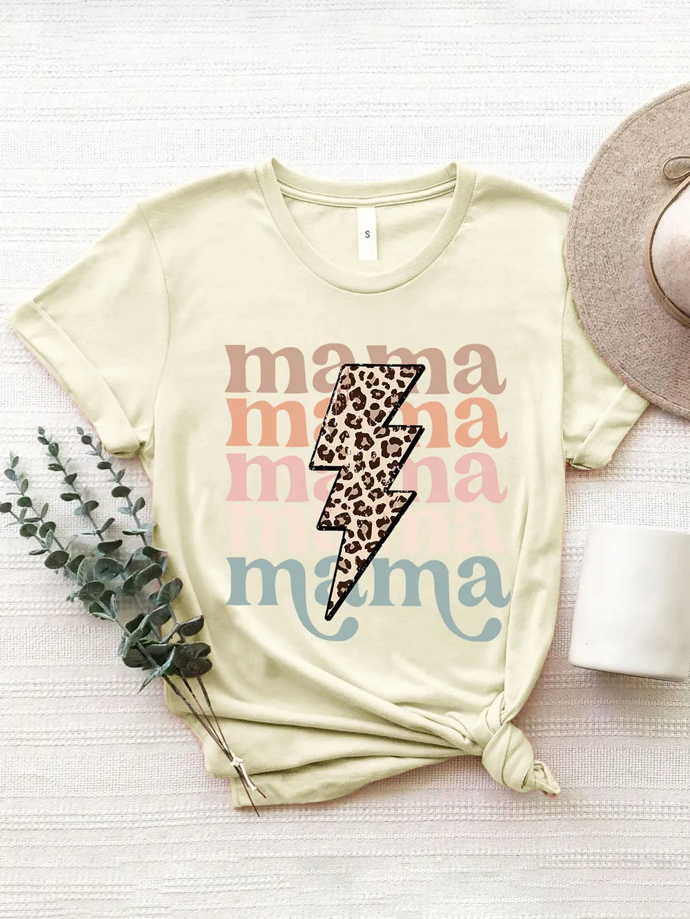 MAMA Round Neck Short Sleeve T-Shirt – Trendsi | ClozArt