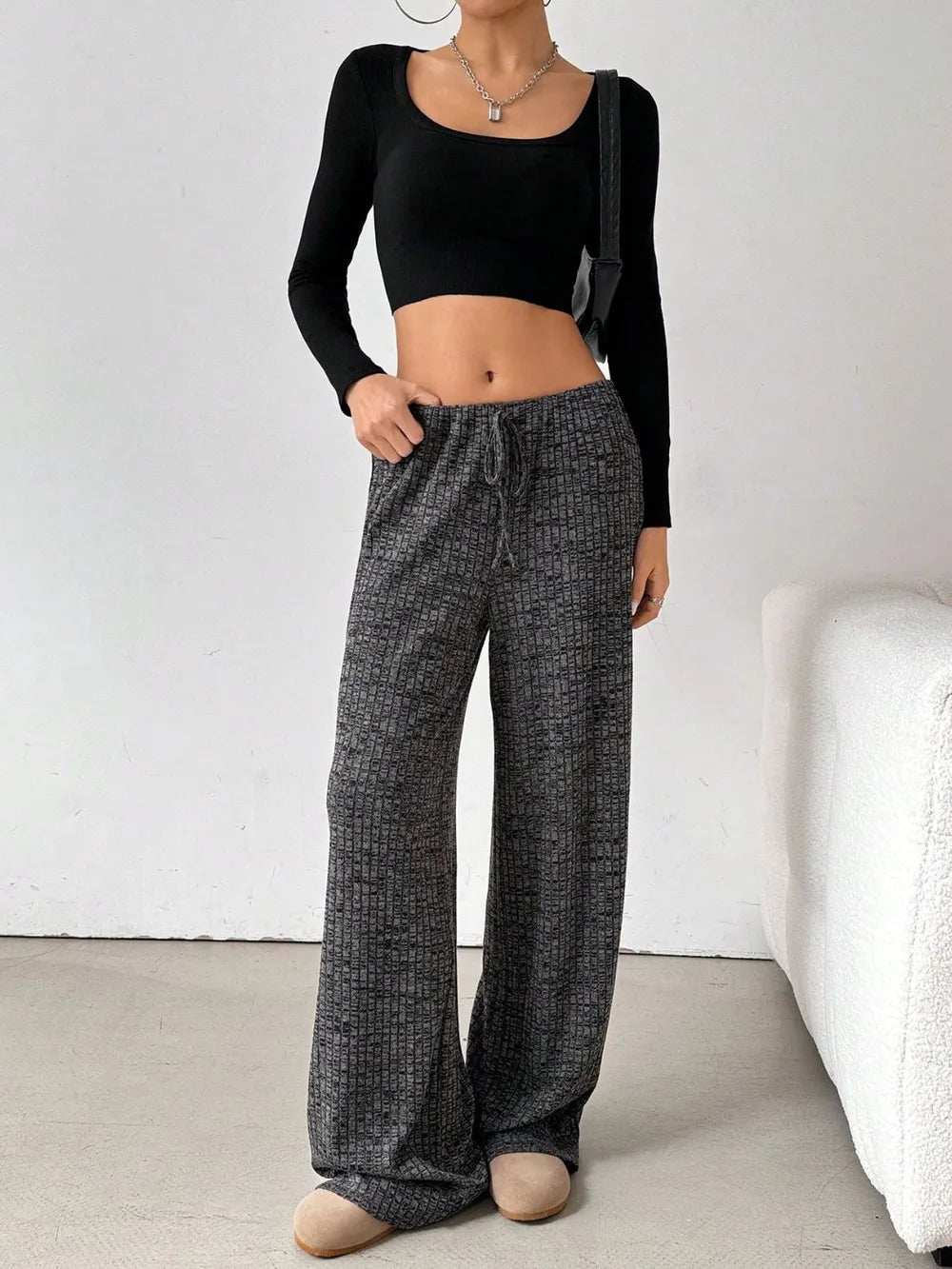 Tied Striped Wide Leg Pants – Trendsi | ClozArt