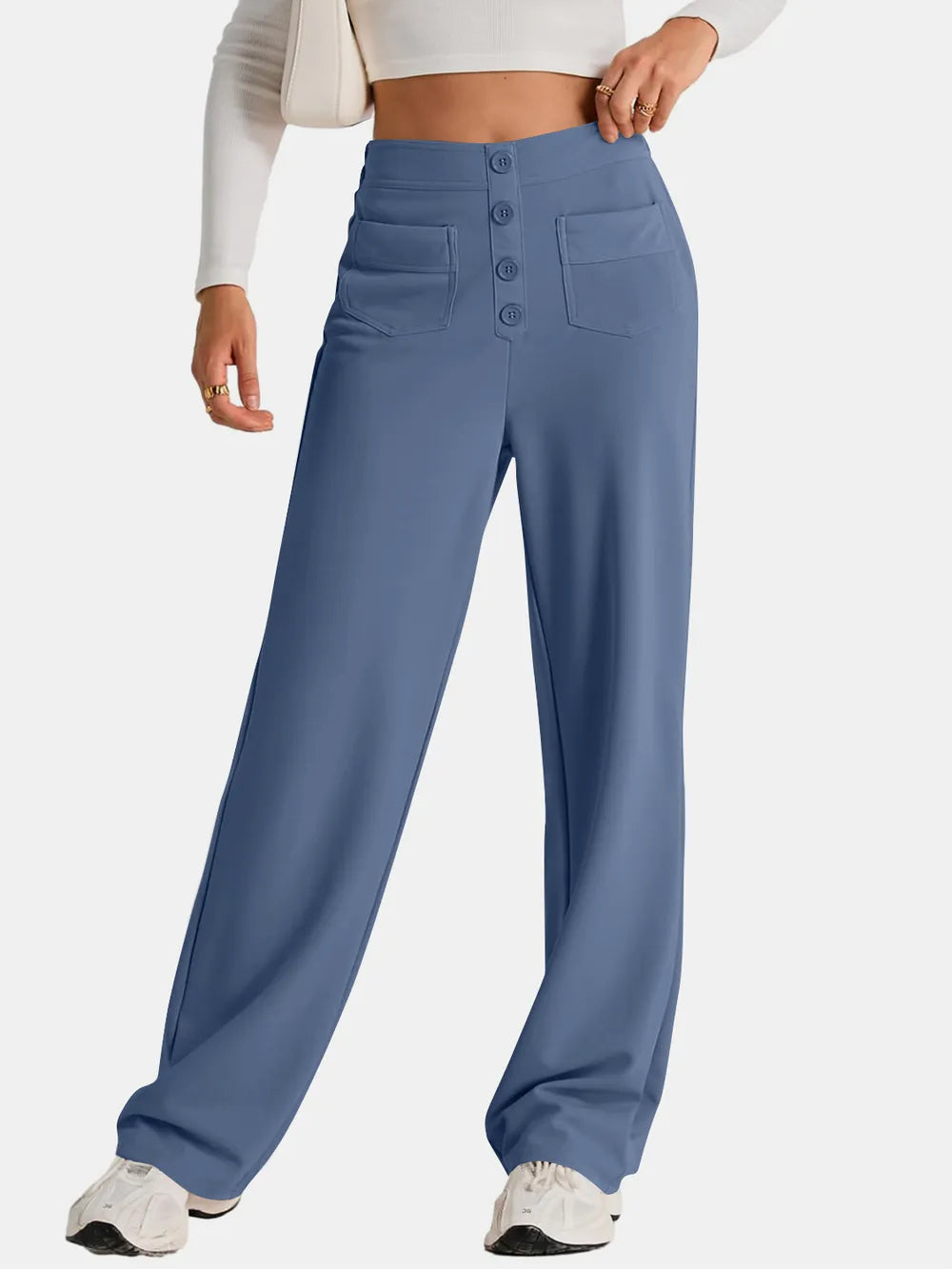 High Waist Wide Leg Pants – Trendsi | ClozArt