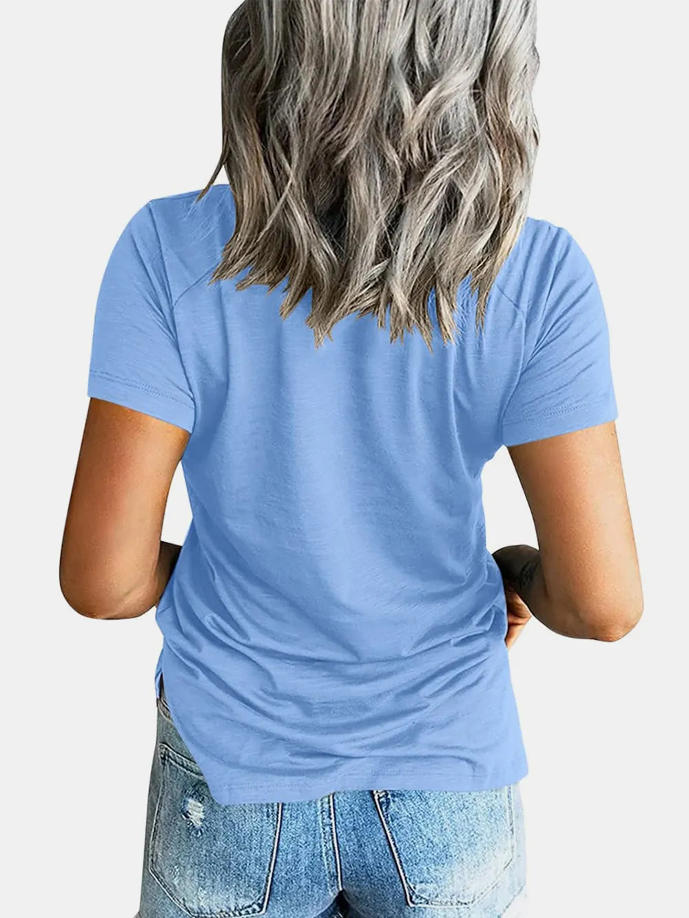 Pocketed V-Neck Short Sleeve T-Shirt – Trendsi | ClozArt