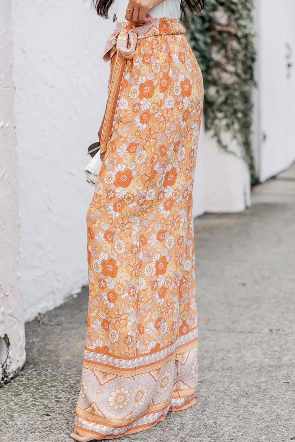 Floral Tie Front Wide Leg Pants – Trendsi | ClozArt