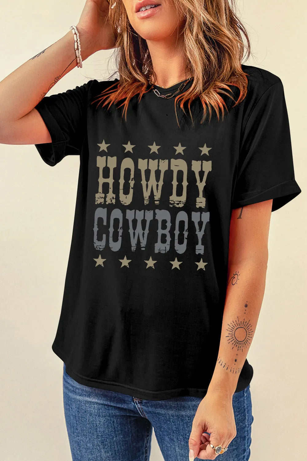 Letter Graphic Round Neck Short Sleeve T-Shirt – Trendsi | ClozArt