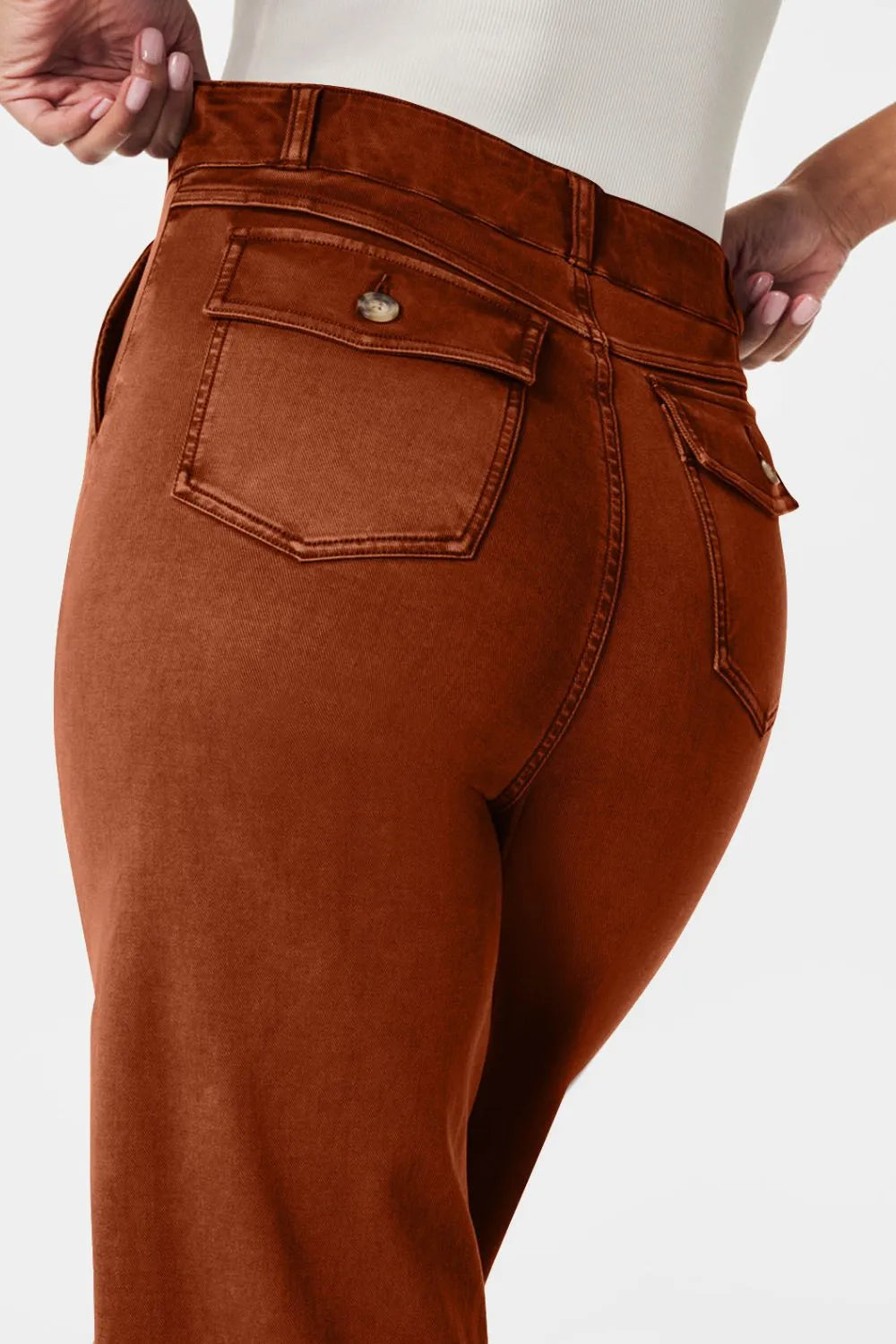 High Waist Jeans with Pockets – Trendsi | ClozArt