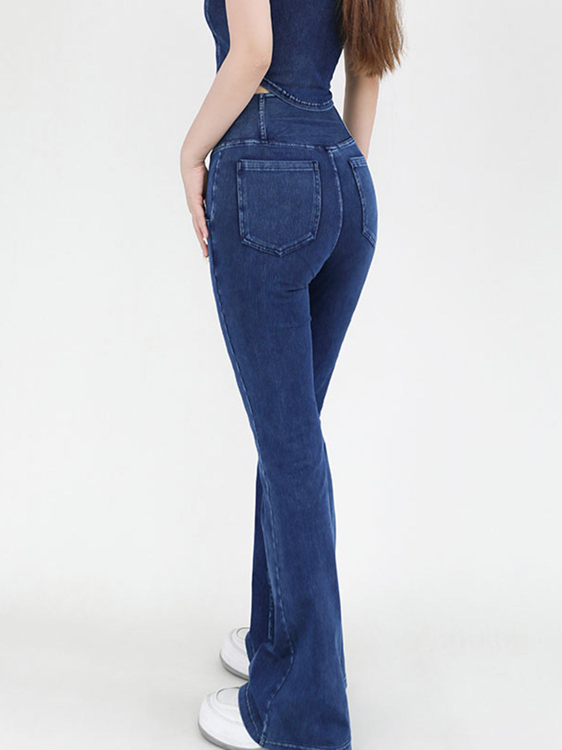 Wide Waistband Bootcut Jeans with Pockets – Trendsi | ClozArt