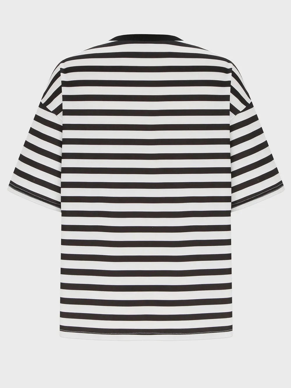 Striped Round Neck Half Sleeve T-Shirt – Trendsi | ClozArt