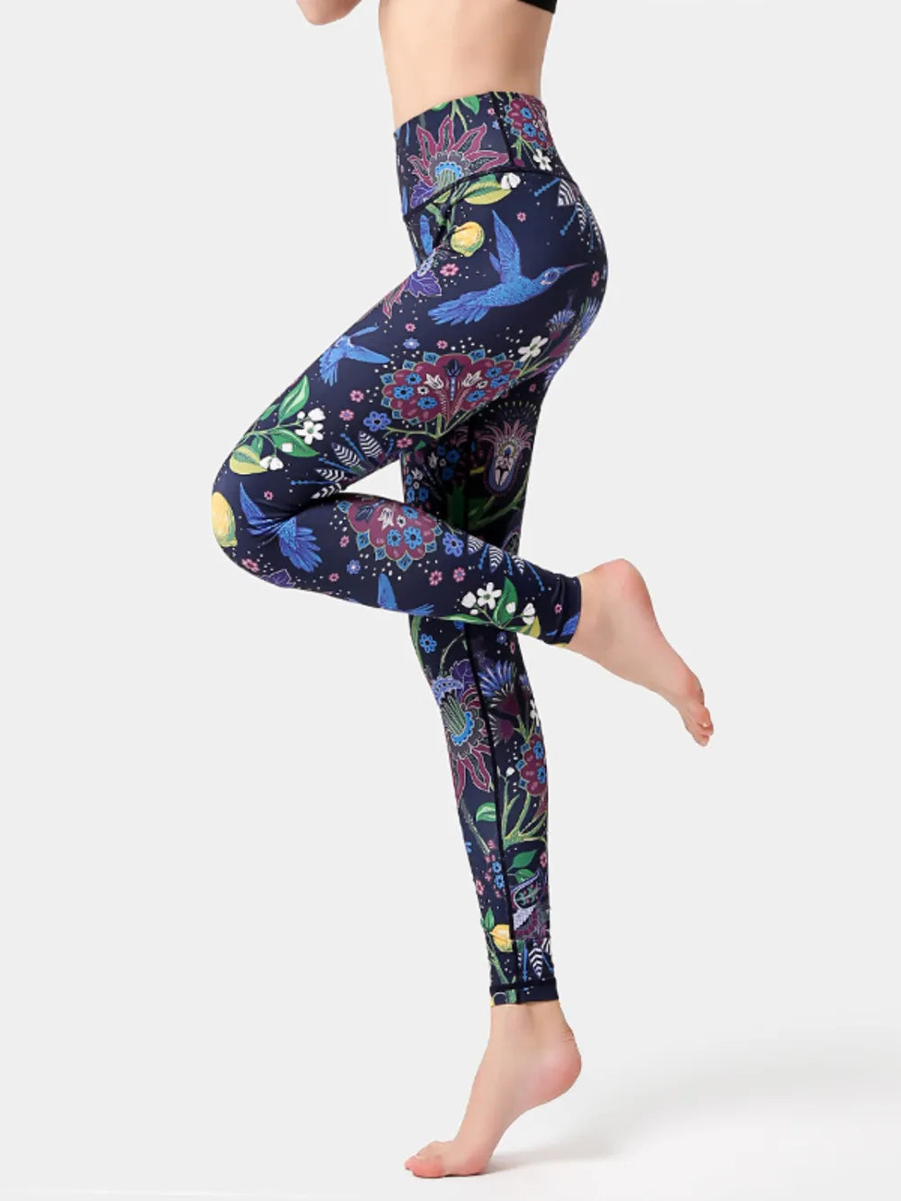 Printed High Waist Active Leggings – Trendsi | ClozArt
