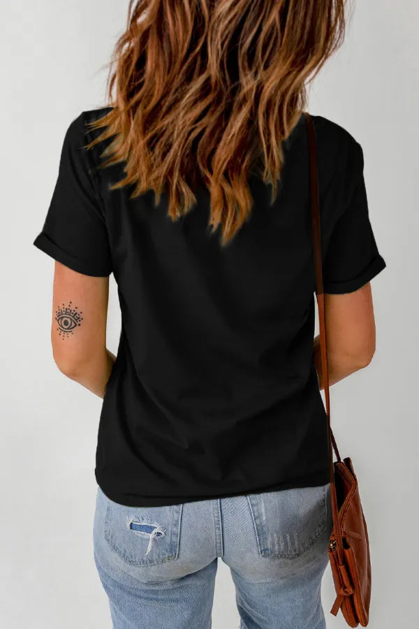 Bull Head Embroidered Round Neck T Shirt – Trendsi | ClozArt