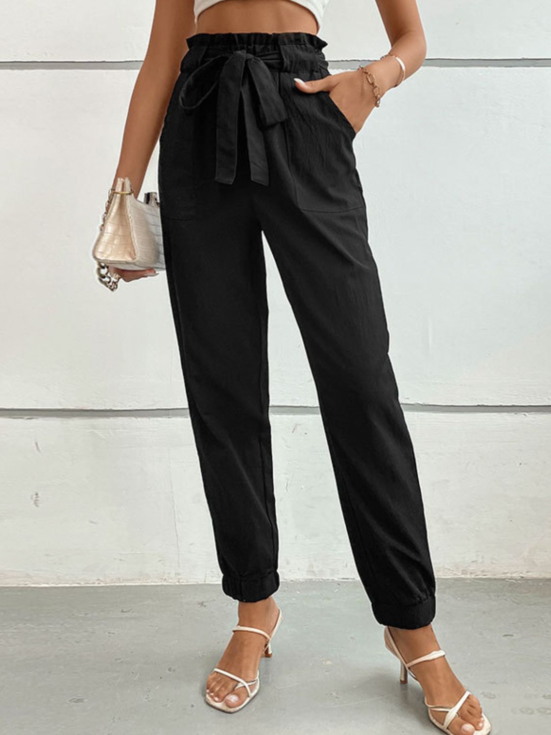 Perfee Tie Front Long Pants – Trendsi | ClozArt