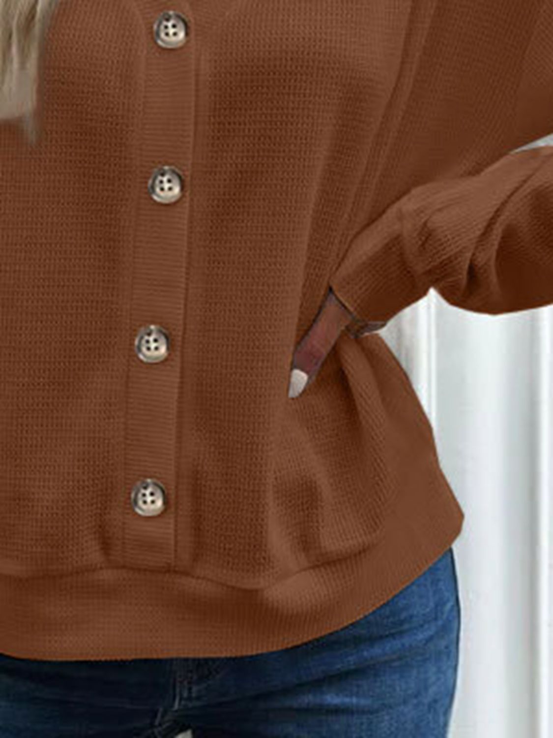 V-Neck Dropped Shoulder Blouse – Trendsi | ClozArt