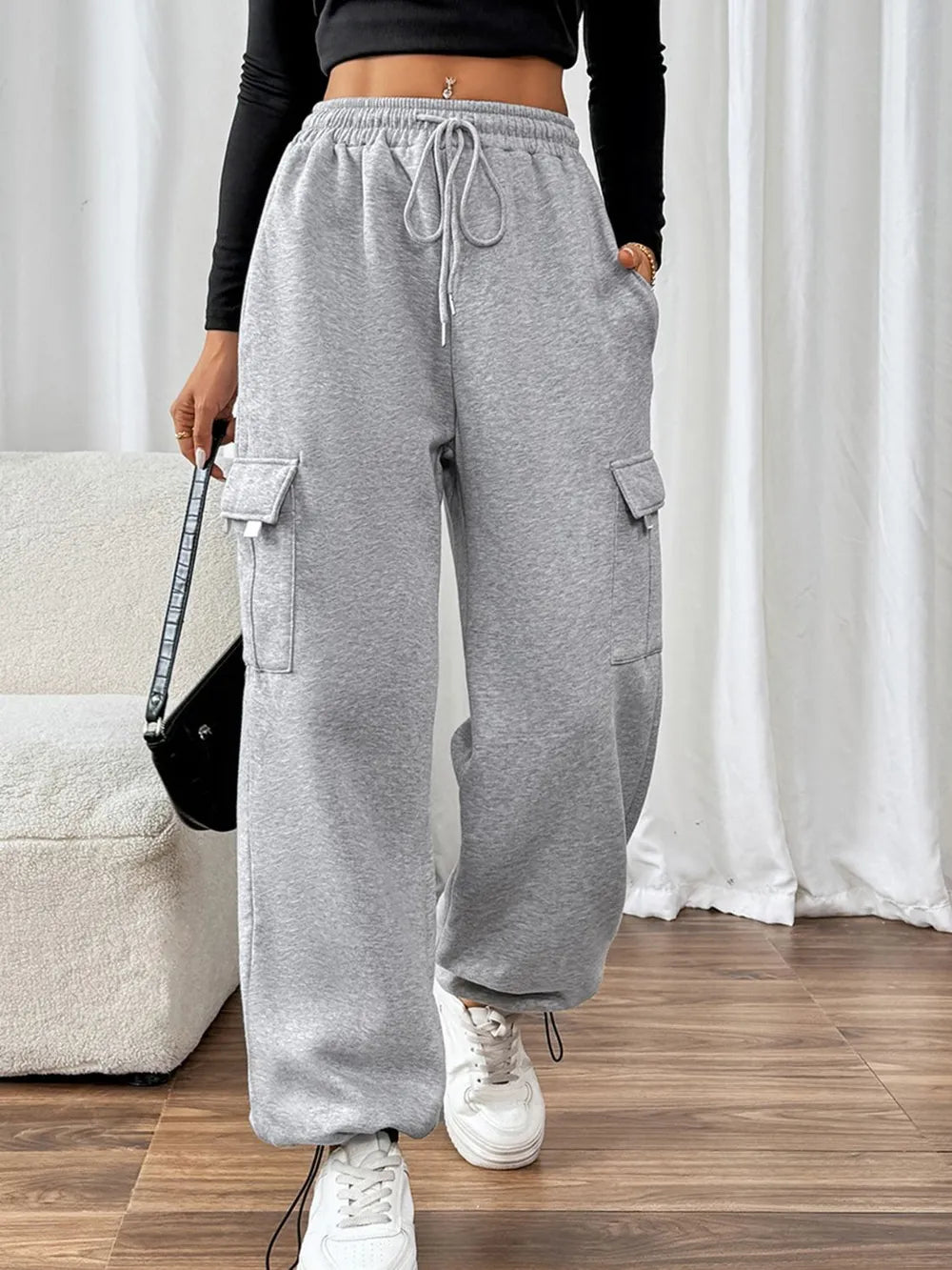 Perfee Drawstring Elastic Waist Joggers with Pockets – Trendsi | ClozArt