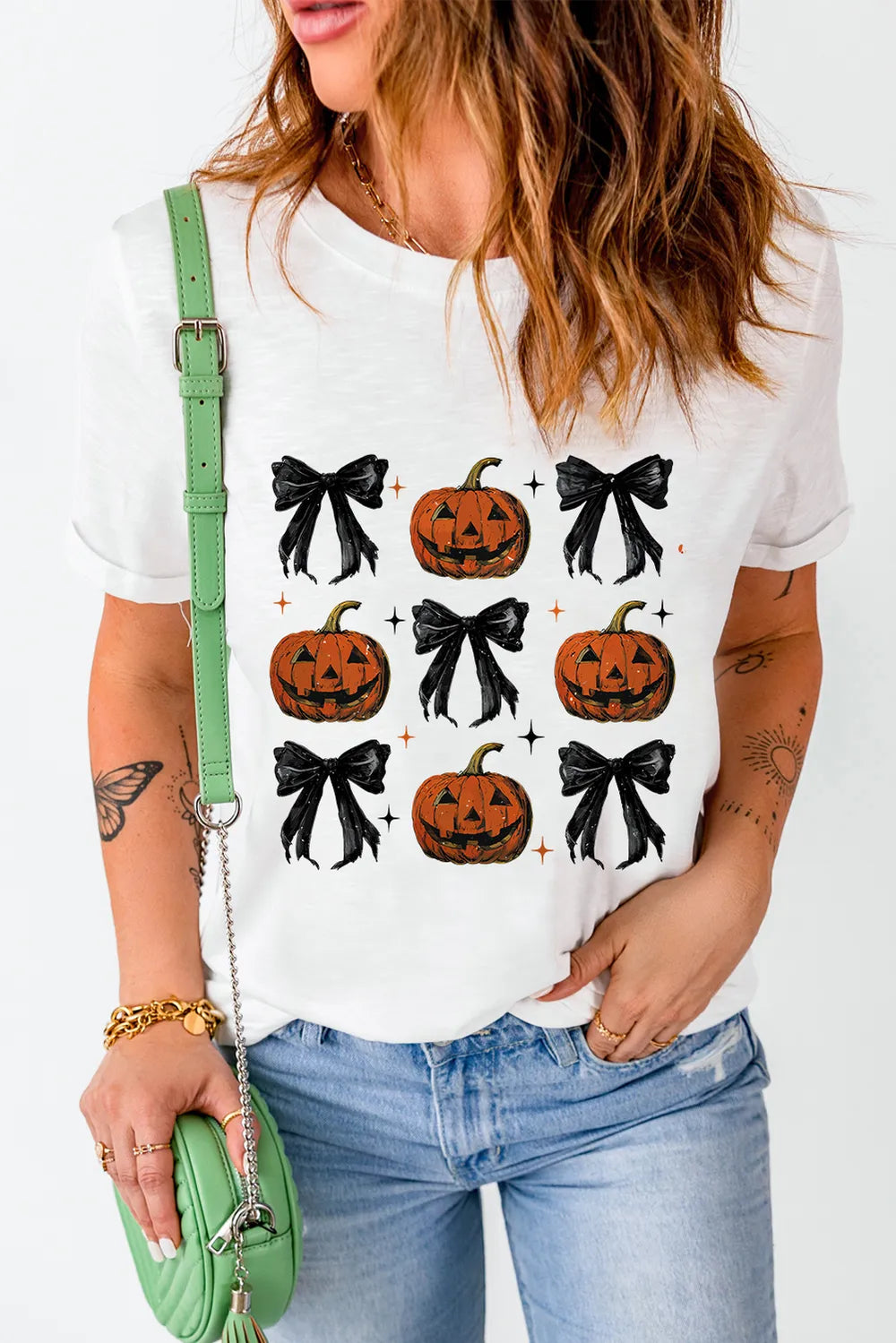 Pumpkin Round Neck Short Sleeve T-Shirt – Trendsi | ClozArt