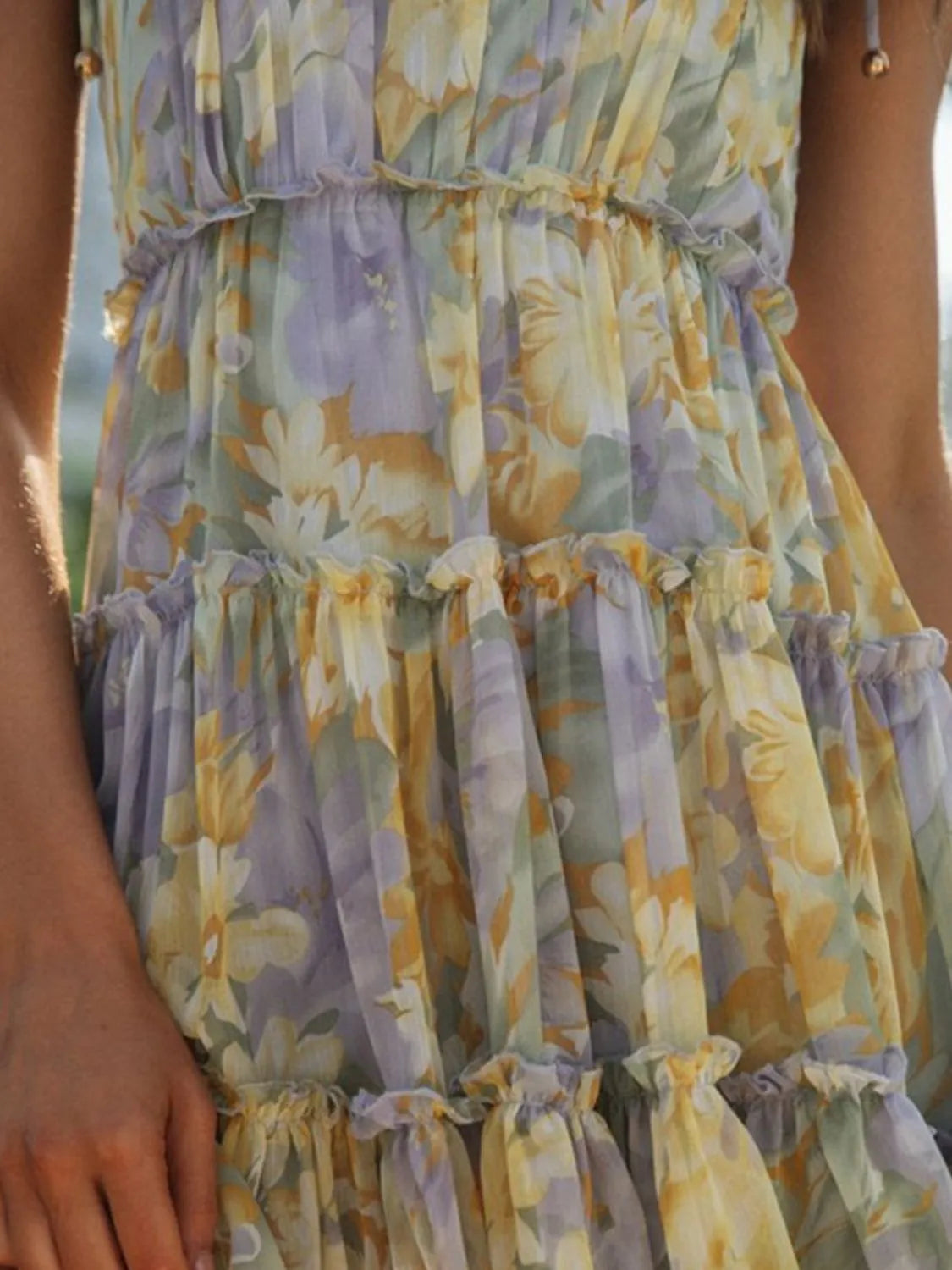 Frill Printed Square Neck Mini Cami Dress – Trendsi | ClozArt