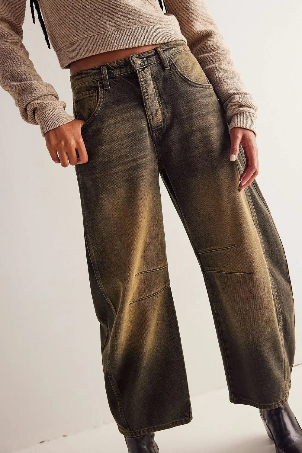 Wide Leg Jeans with Pockets – Trendsi | ClozArt