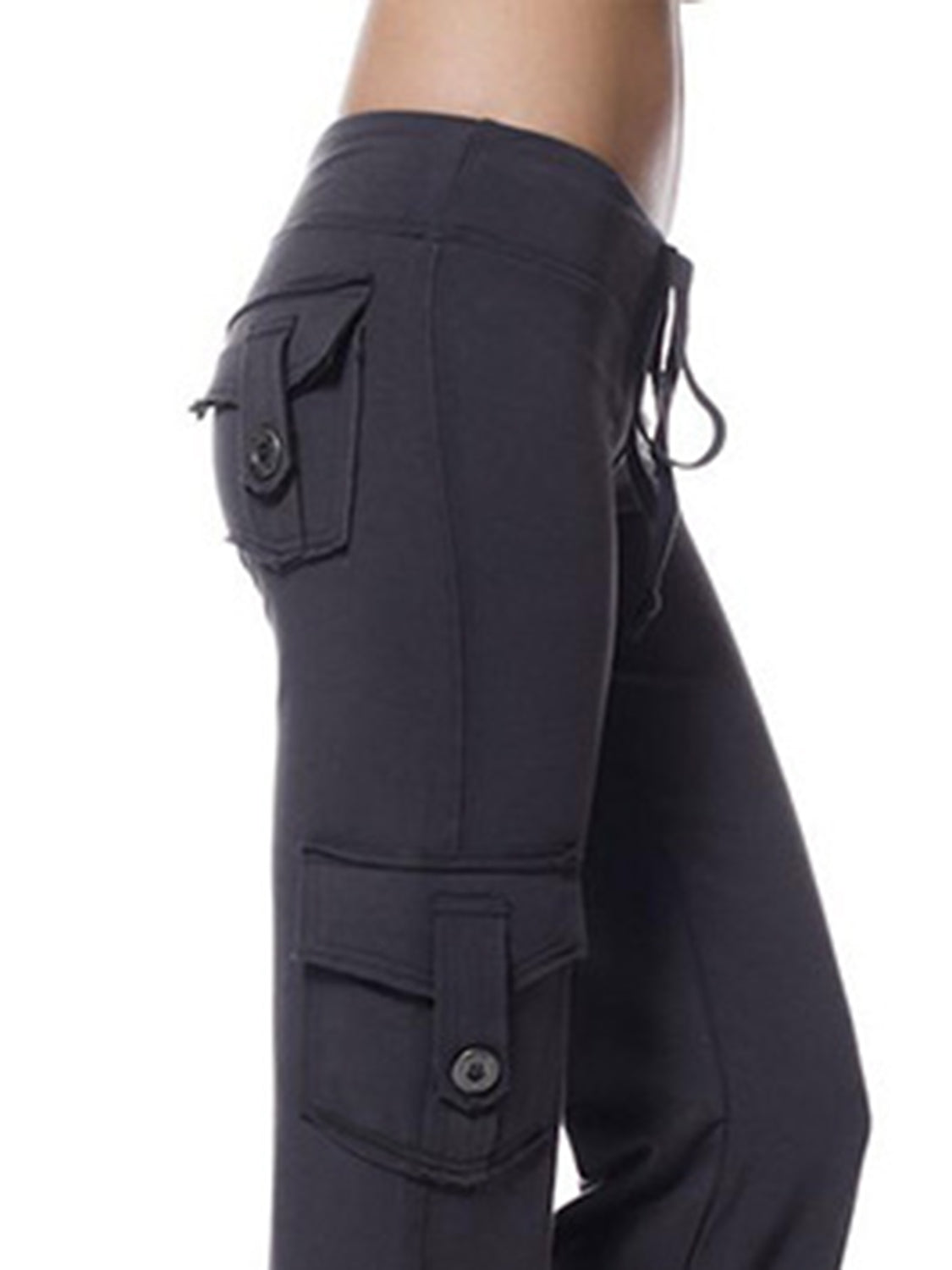 Mid Waist Pants with Pockets – Trendsi | ClozArt