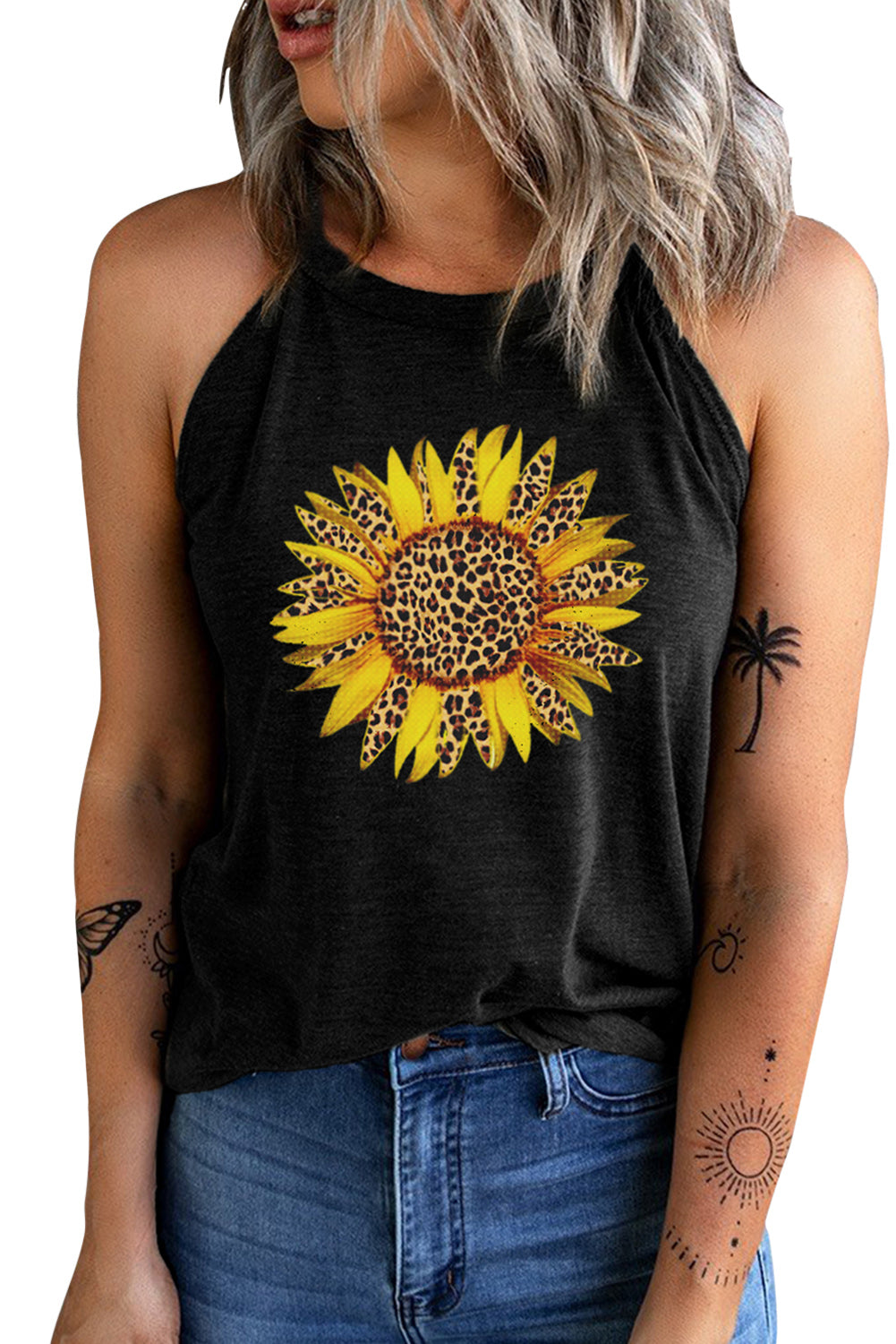 Sunflower Graphic Round Neck Tank – Trendsi | ClozArt