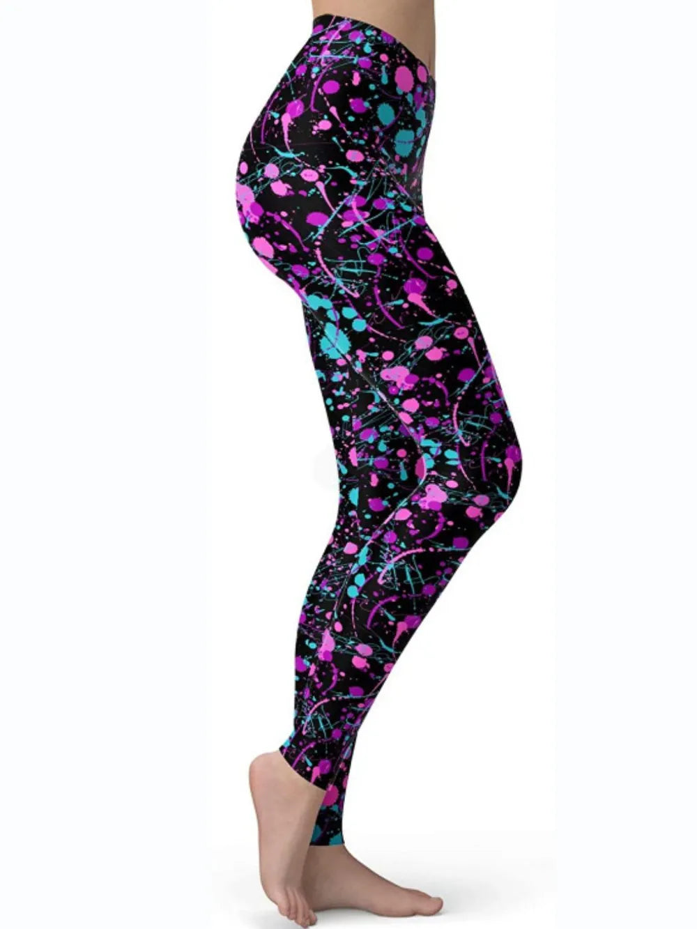 Abstract Print High Waist Active Leggings – Trendsi | ClozArt