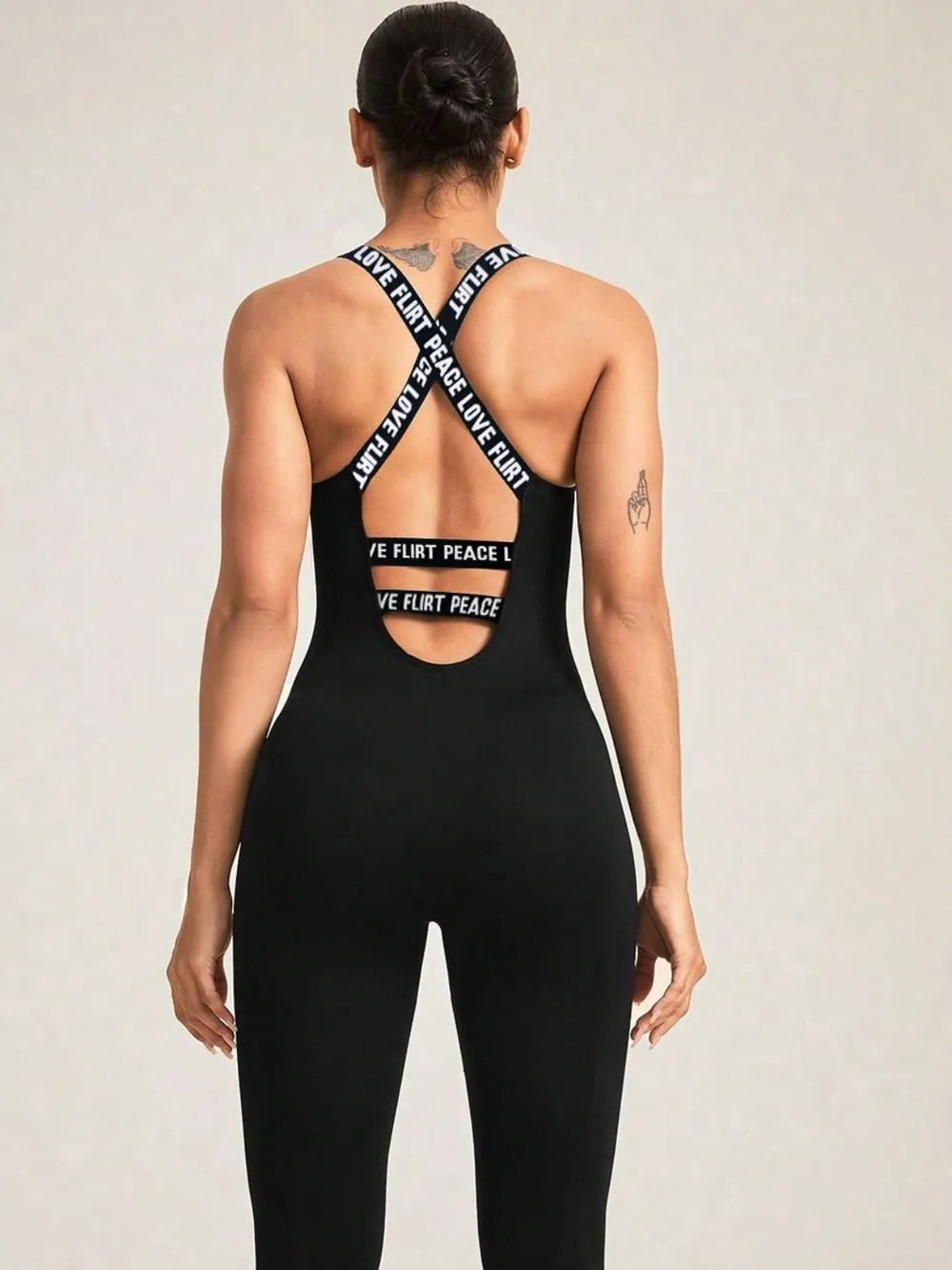 Crisscross Back Sleeveless Active Jumpsuit – Trendsi | ClozArt