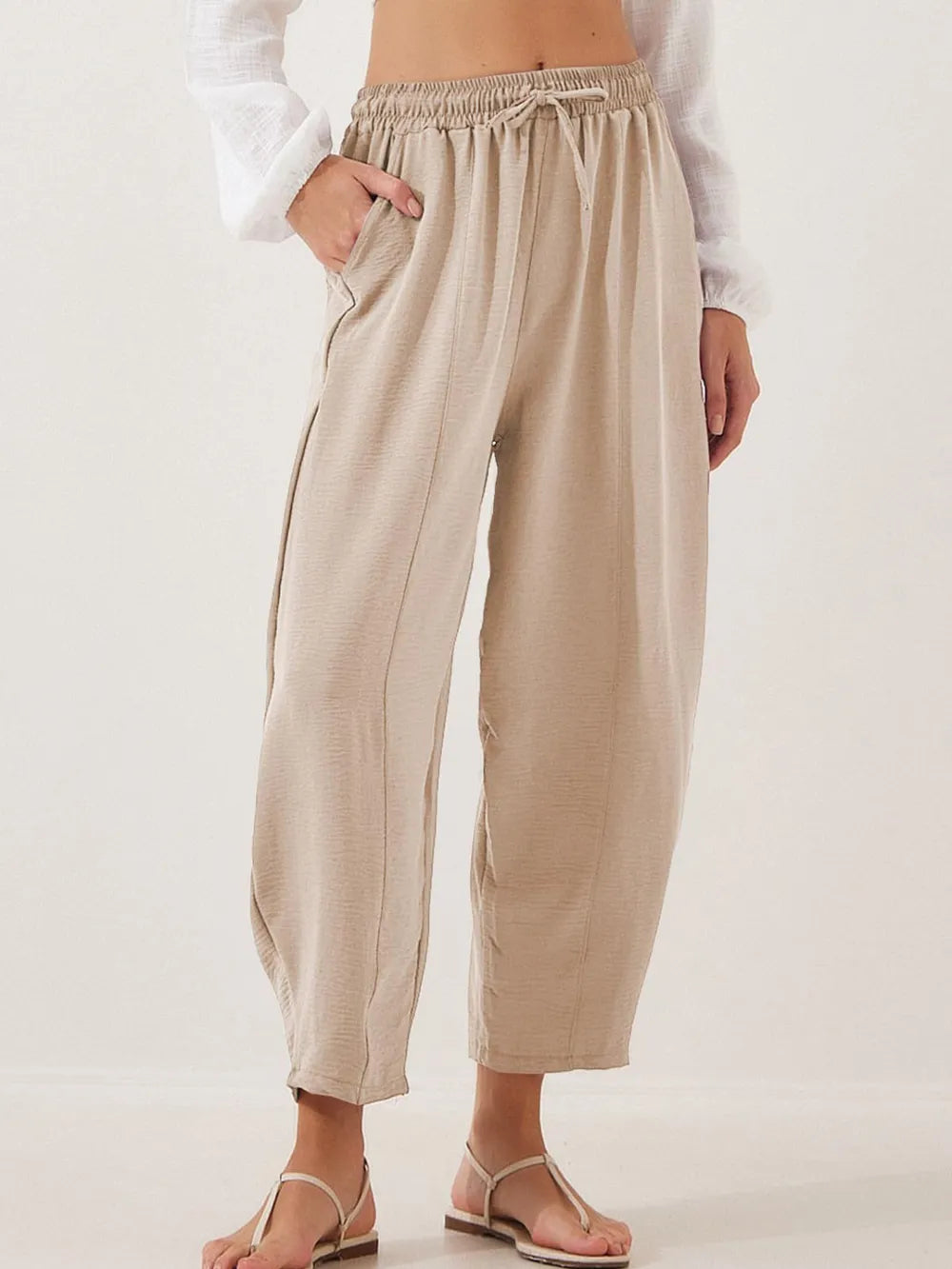 Full Size Drawstring Cropped Jogger Pants Plus Size – Trendsi | ClozArt
