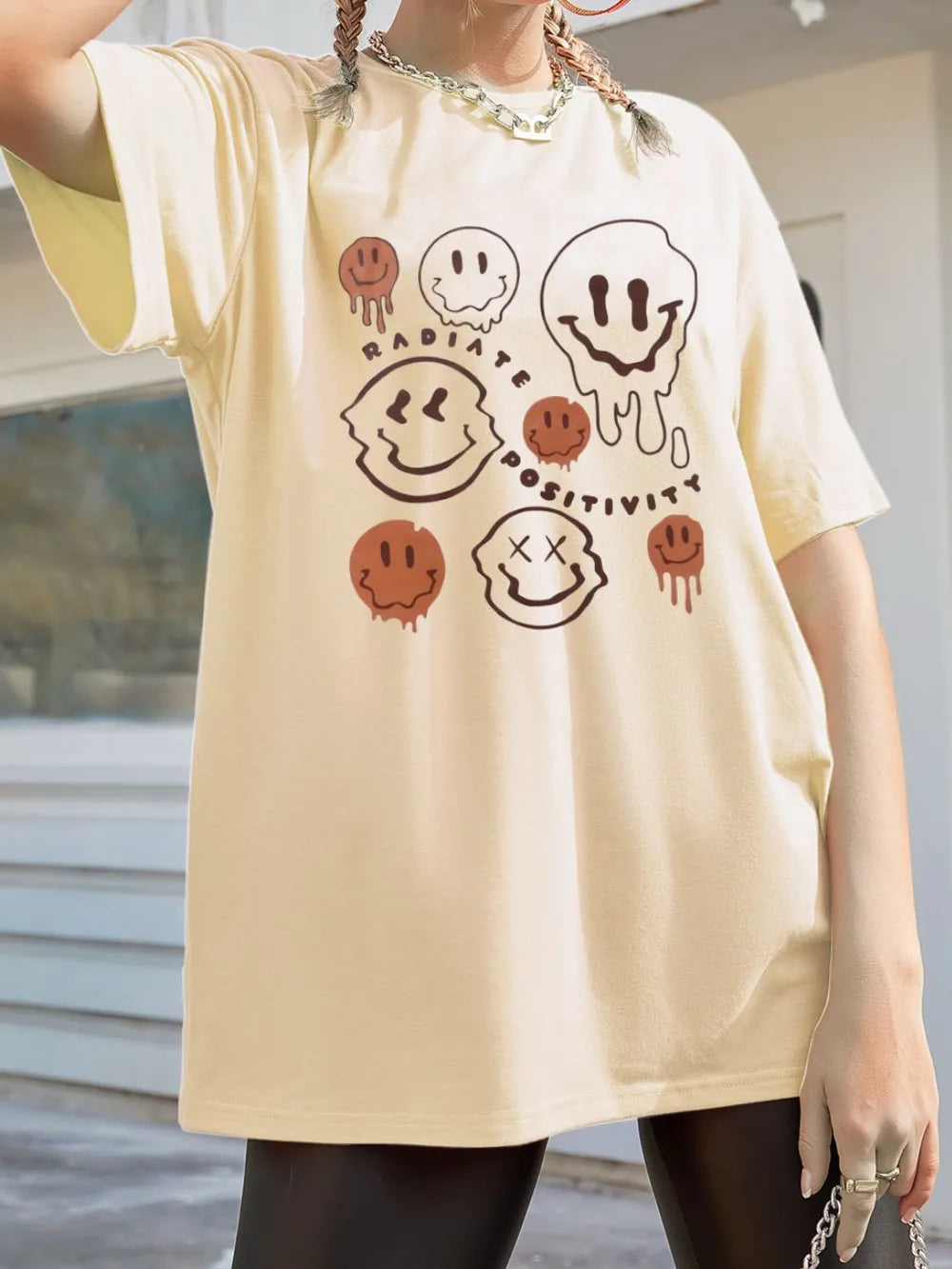 Graphic Round Neck Half Sleeve T-Shirt – Trendsi | ClozArt