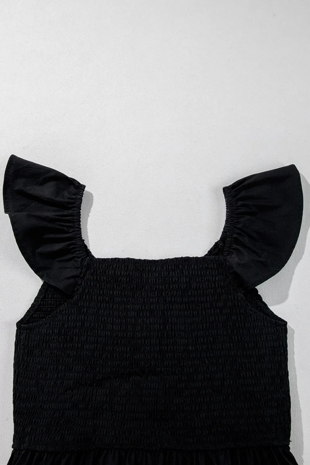 V Neck Ruffled Cap Sleeve Smocked Maxi Dress – Trendsi | ClozArt