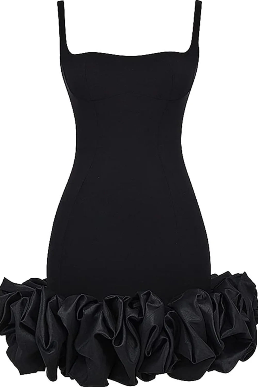 Ruched Square Neck Sleeve Mini Dress – Trendsi | ClozArt