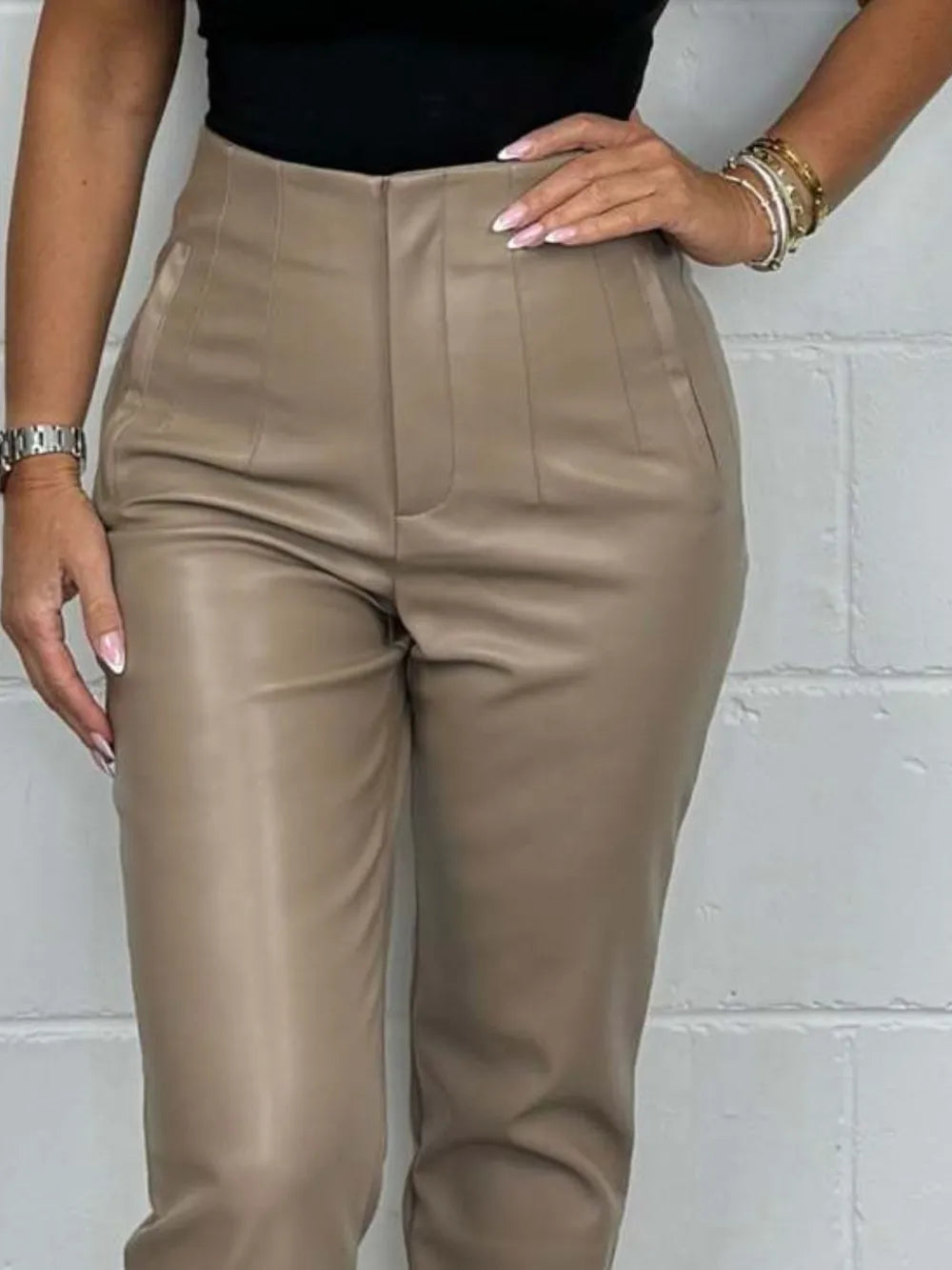 Full Size High Waist Straight Pants Plus Size – Trendsi | ClozArt