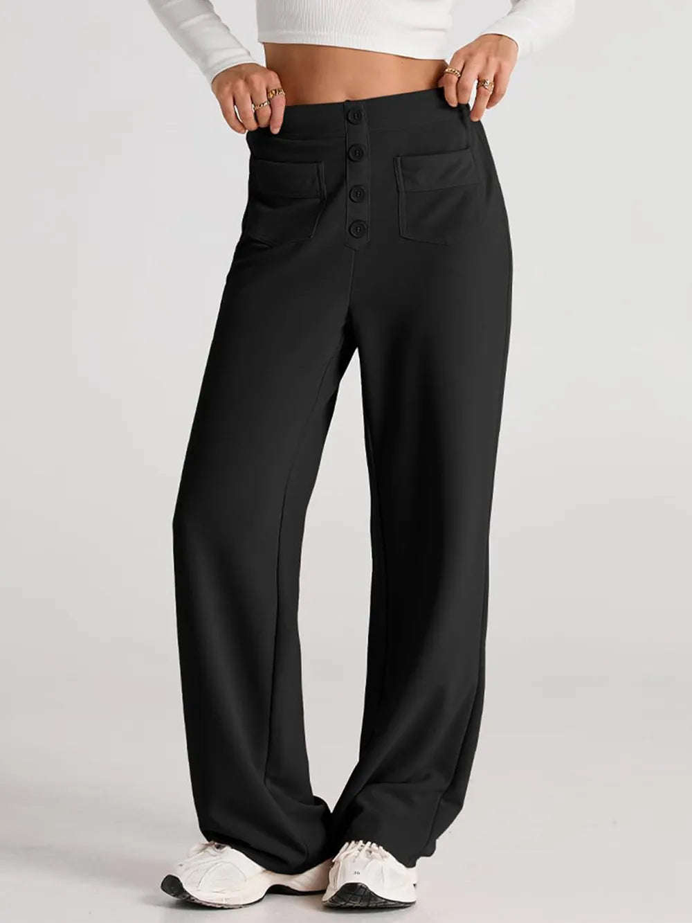High Waist Wide Leg Pants – Trendsi | ClozArt
