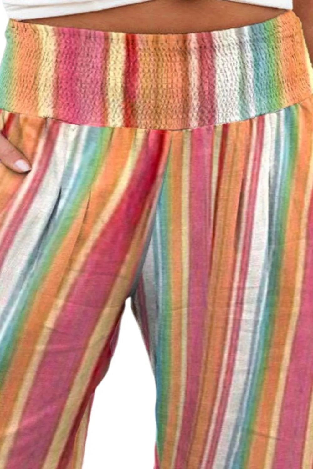 Plus Size Striped Wide Leg Pants – Trendsi | ClozArt