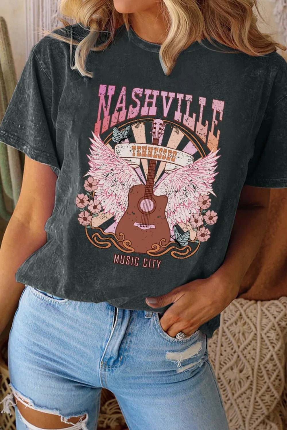 Graphic Round Neck Short Sleeve T-Shirt – Trendsi | ClozArt