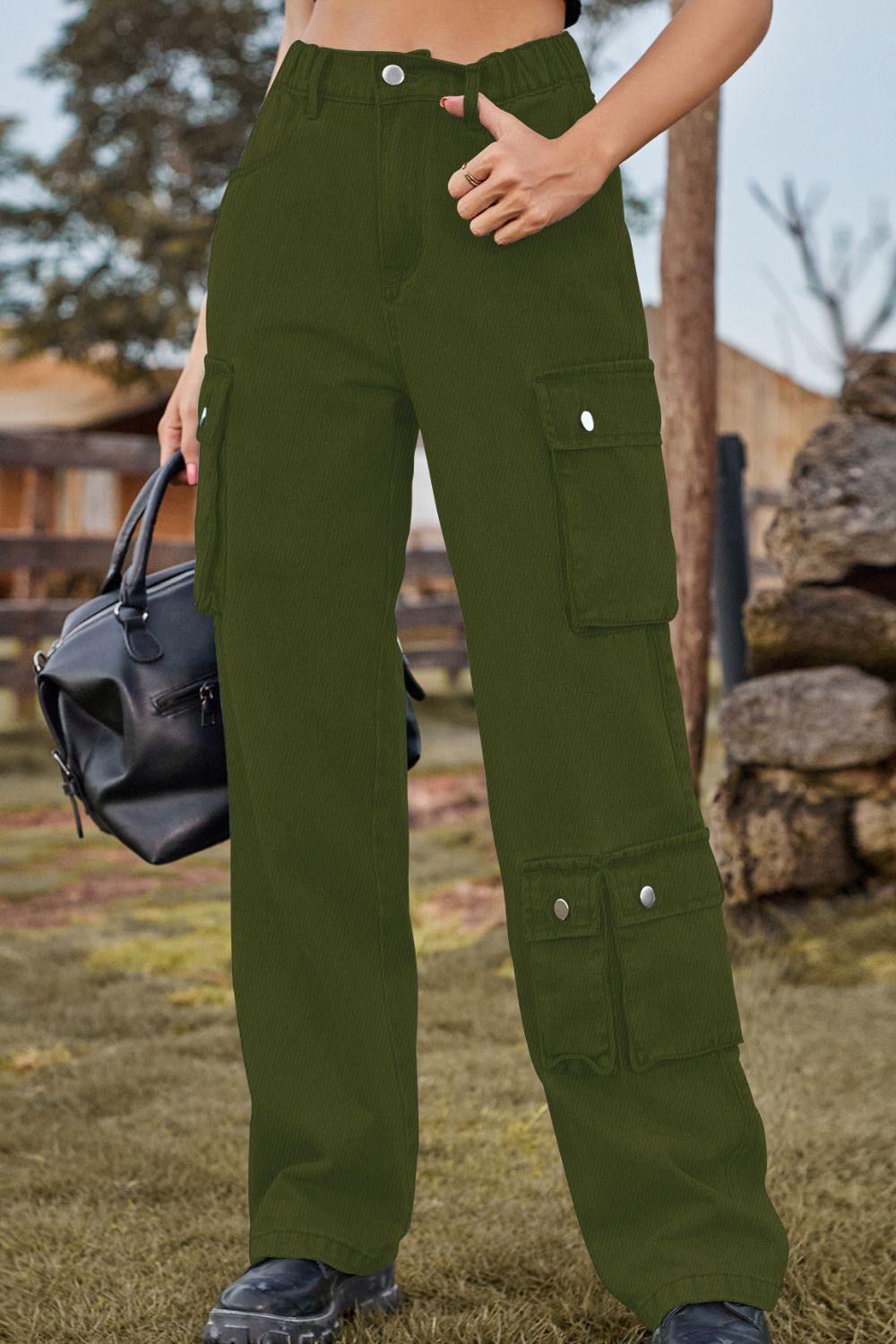 Loose Fit Long Jeans with Pockets – Trendsi | ClozArt