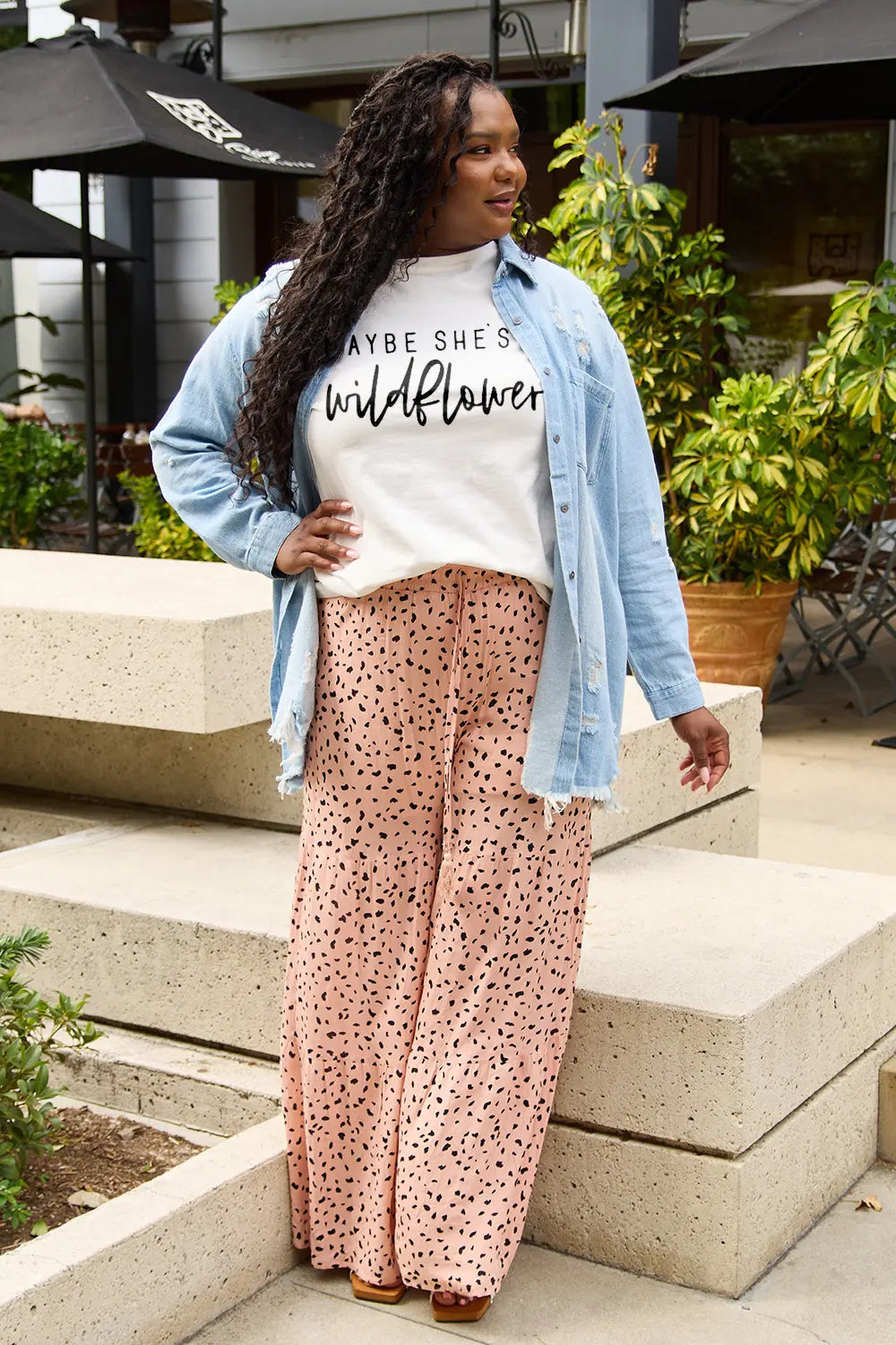 Simply Love Full Size MAYBE SHE'S A WILDFLOWER Short Sleeve T-Shirt – Trendsi | ClozArt
