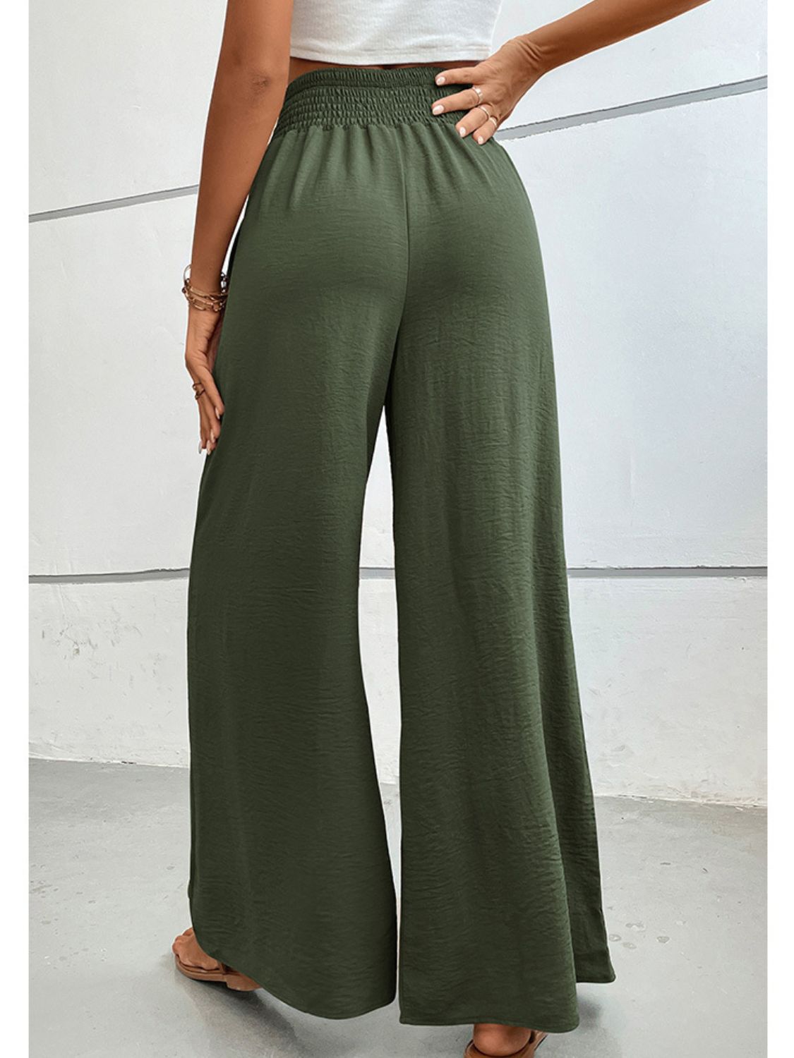 Perfee Wide Waistband Relax Fit Long Pants – Trendsi | ClozArt
