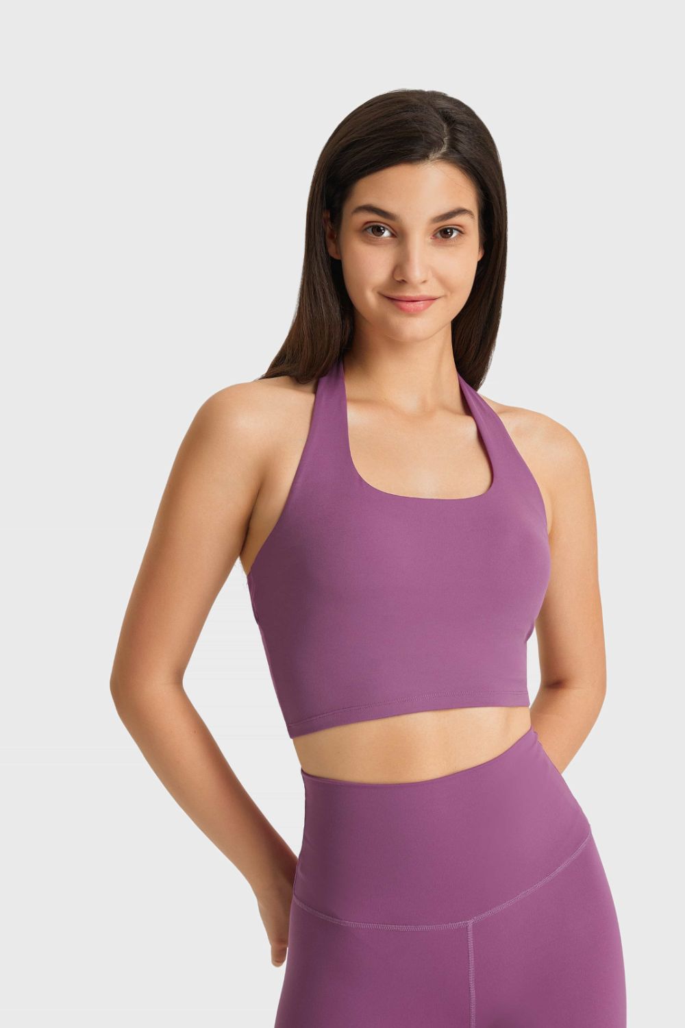 Millennia Breathable Halter Neck Sports Bra – Trendsi | ClozArt