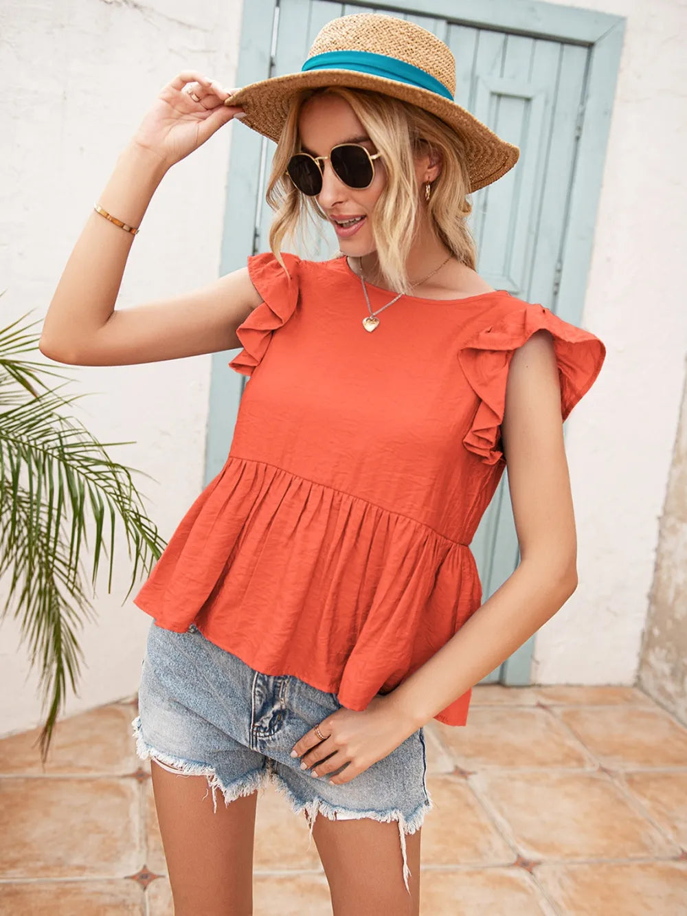 Ivy Lane Lace Detail Round Neck Peplum T-Shirt – Trendsi | ClozArt