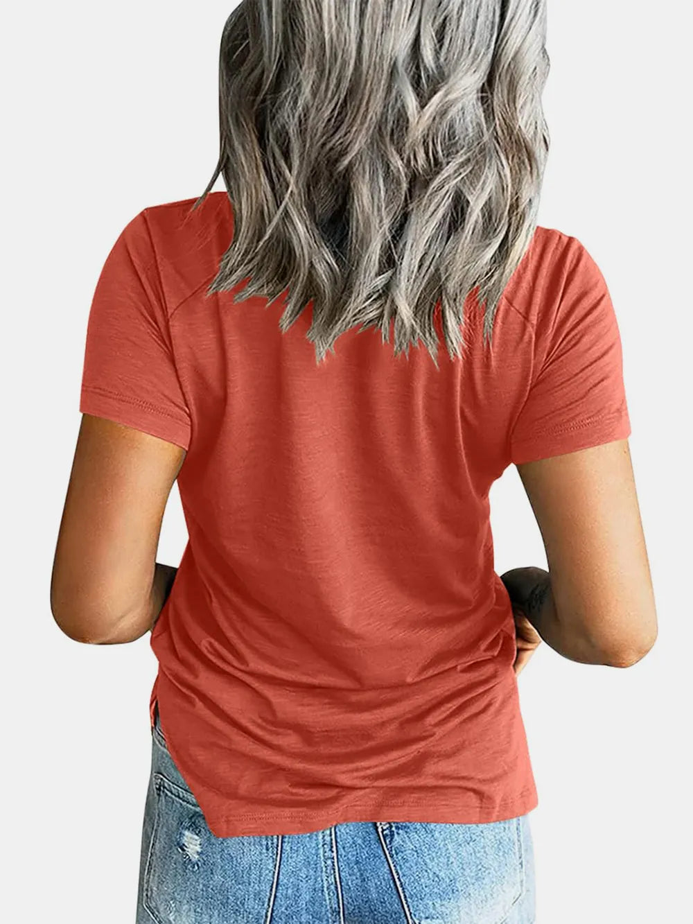 Pocketed V-Neck Short Sleeve T-Shirt – Trendsi | ClozArt