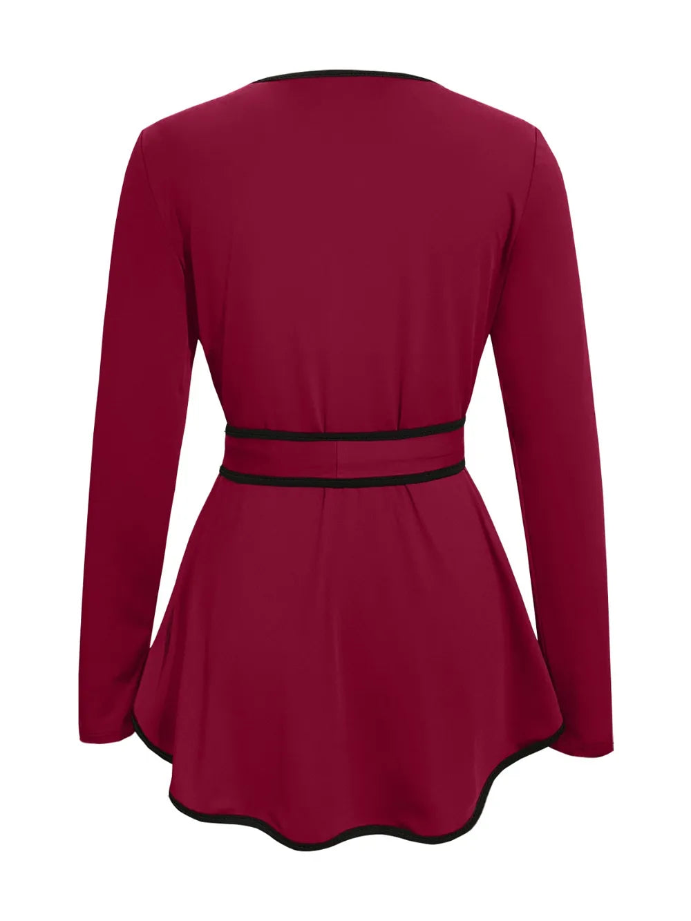Tied Round Neck Long Sleeve T-Shirt – Trendsi | ClozArt