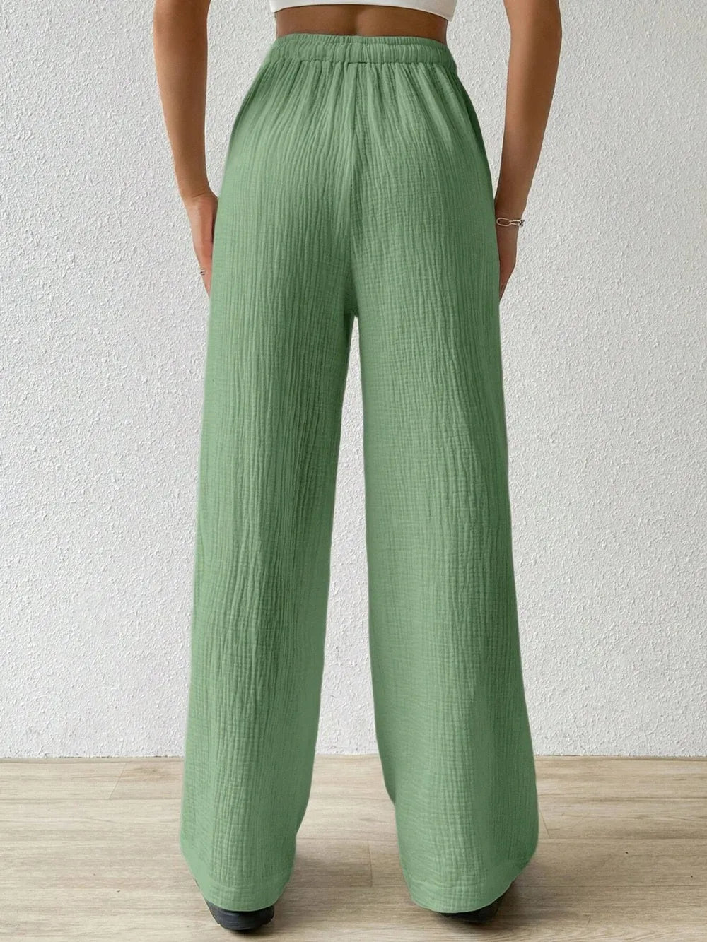 Drawstring Wide Leg Pants – Trendsi | ClozArt