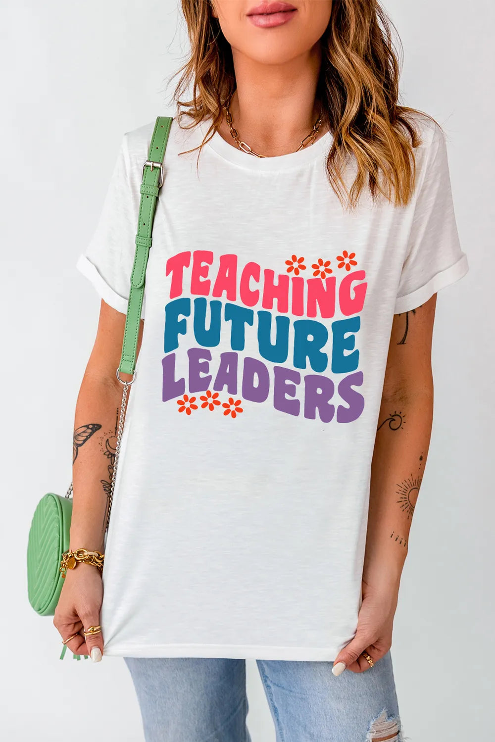 Letter Graphic Round Neck Short Sleeve T-Shirt – Trendsi | ClozArt