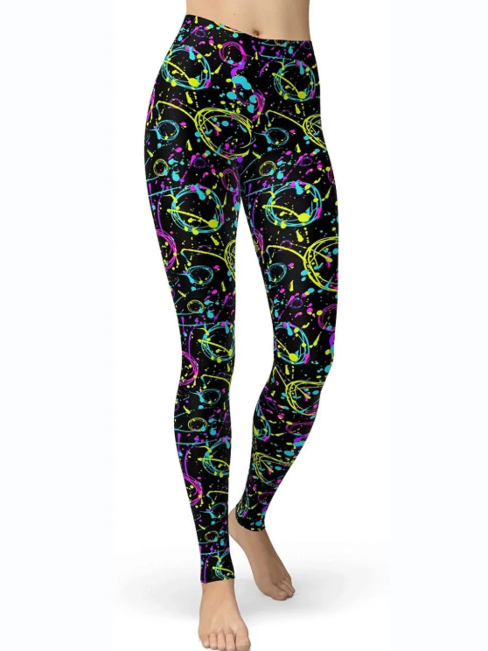 Abstract Print High Waist Active Leggings – Trendsi | ClozArt
