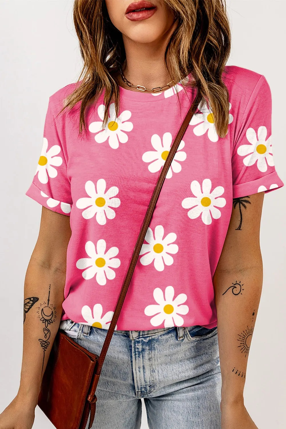 Printed Round Neck Short Sleeve T-Shirt – Trendsi | ClozArt