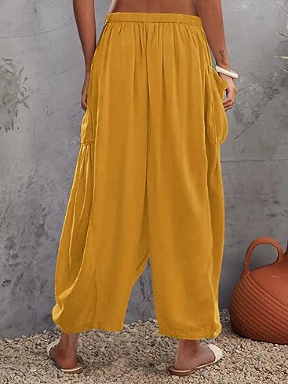Full Size Wide Leg Pants with Pockets Plus Size – Trendsi | ClozArt
