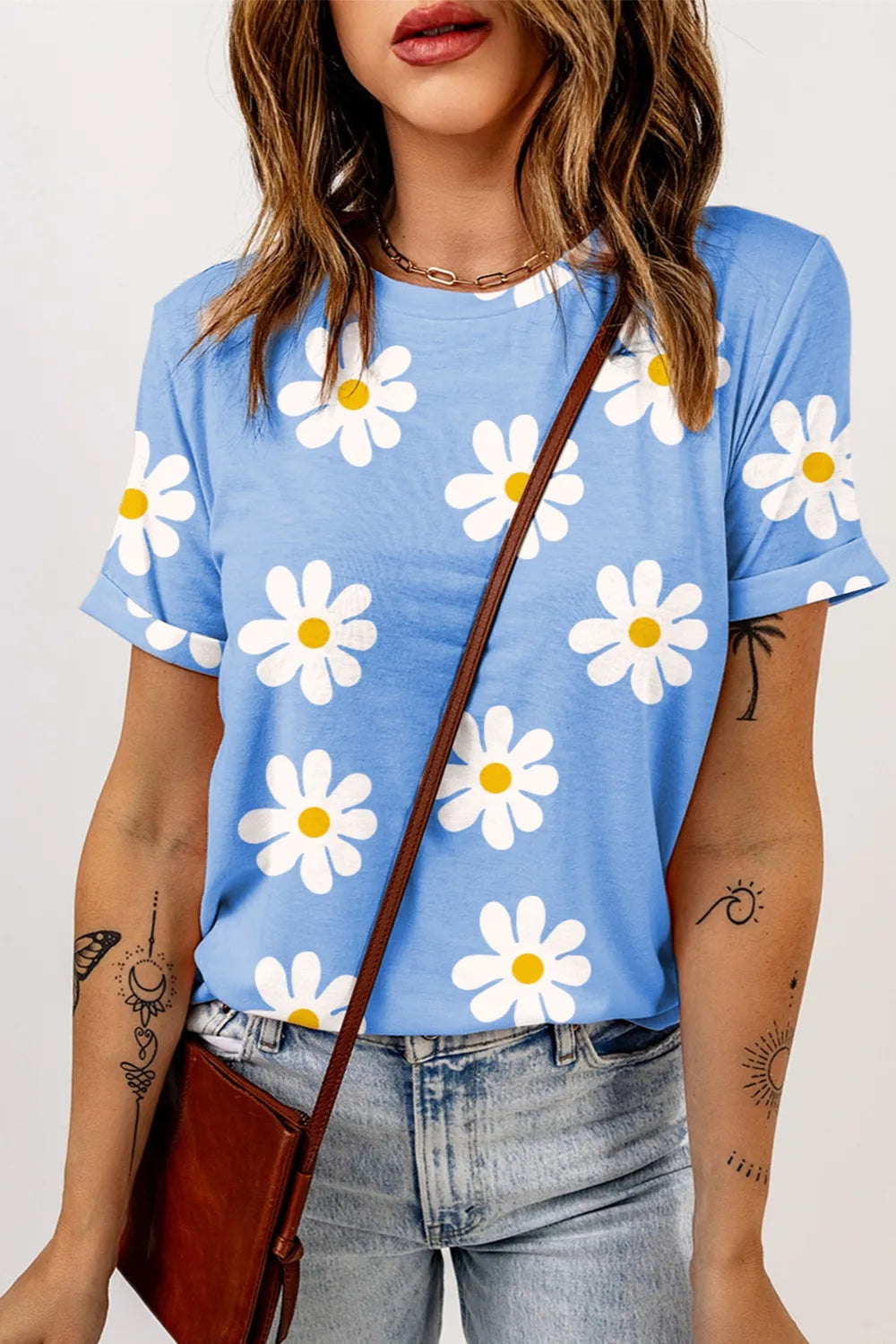 Printed Round Neck Short Sleeve T-Shirt – Trendsi | ClozArt