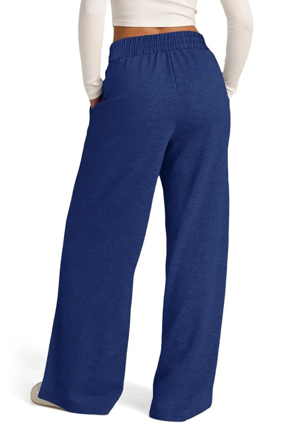 Drawstring Elastic Waist Wide Leg Pants – Trendsi | ClozArt